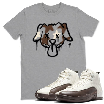 AJ12 Baroque Brown shirts to match jordans Graffiti dog best t shirts to wear with jordans SoleFly x Jordan 12 Baroque Brown match shoes to clothes SNRT Sneaker Tees unisex cotton Heather Grey 1 shirts