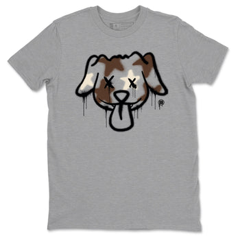 AJ12 Baroque Brown shirts to match jordans Graffiti dog best t shirts to wear with jordans SoleFly x Jordan 12 Baroque Brown match shoes to clothes SNRT Sneaker Tees unisex cotton Heather Grey 2 shirts
