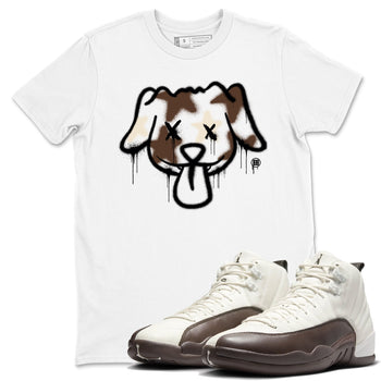 AJ12 Baroque Brown shirts to match jordans Graffiti dog best t shirts to wear with jordans SoleFly x Jordan 12 Baroque Brown match shoes to clothes SNRT Sneaker Tees unisex cotton White 1 shirts