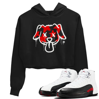 Air Jordan 12 Retro Taxi Flip shirts to match jordans Graffiti Dog Spangled Banner T-Shirt for Independence Day sneaker match tees 12s Red Taxi SNRT sneaker release Tees Black 1 crop length shirt