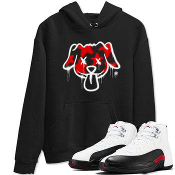 Air Jordan 12 Retro Taxi Flip shirts to match jordans Graffiti Dog Spangled Banner T-Shirt for Independence Day sneaker match tees 12s Red Taxi SNRT sneaker release Tees unisex cotton Black 1 crew neck shirt