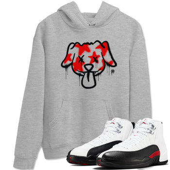Air Jordan 12 Retro Taxi Flip shirts to match jordans Graffiti Dog Spangled Banner T-Shirt for Independence Day sneaker match tees 12s Red Taxi SNRT sneaker release Tees unisex cotton Heather Grey 1 crew neck shirt