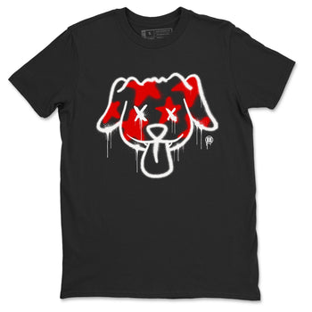 Air Jordan 12 Retro Taxi Flip shirts to match jordans Graffiti Dog Spangled Banner T-Shirt for Independence Day sneaker match tees 12s Red Taxi SNRT sneaker release Tees unisex cotton Black 2 crew neck shirt