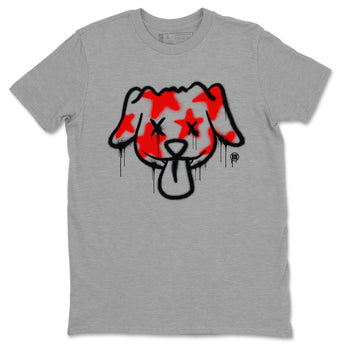 Air Jordan 12 Retro Taxi Flip shirts to match jordans Graffiti Dog Spangled Banner T-Shirt for Independence Day sneaker match tees 12s Red Taxi SNRT sneaker release Tees unisex cotton Heather Grey 2 crew neck shirt