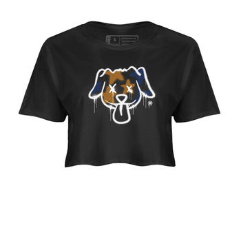 Air Jordan 13 Midnight Navy shirts to match jordans Graffiti Dog sneaker match tees 13 Midnight Navy SNRT Sneaker Release Tees unisex cotton Black 2 Crop Shirts