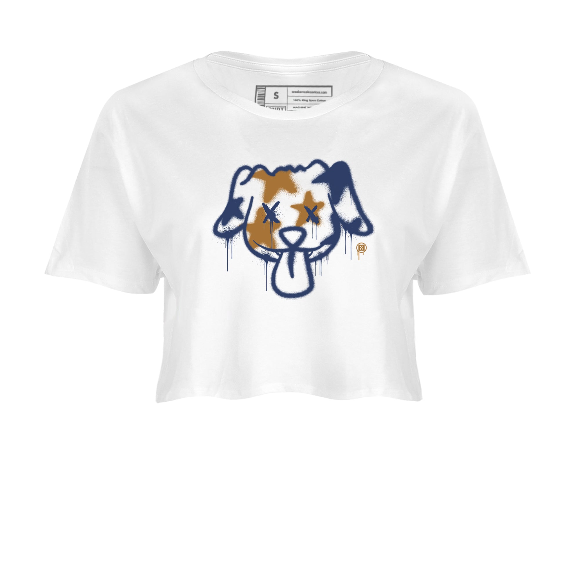 Air Jordan 13 Midnight Navy shirts to match jordans Graffiti Dog sneaker match tees 13 Midnight Navy SNRT Sneaker Release Tees unisex cotton White 2 Crop Shirts