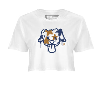 Air Jordan 13 Midnight Navy shirts to match jordans Graffiti Dog sneaker match tees 13 Midnight Navy SNRT Sneaker Release Tees unisex cotton White 2 Crop Shirts