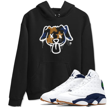 Air Jordan 13 Midnight Navy shirts to match jordans Graffiti Dog sneaker match tees 13 Midnight Navy SNRT Sneaker Release Tees unisex cotton Black 1 crew neck shirts