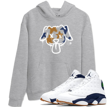 Air Jordan 13 Midnight Navy shirts to match jordans Graffiti Dog sneaker match tees 13 Midnight Navy SNRT Sneaker Release Tees unisex cotton Heather Grey 1 crew neck shirts