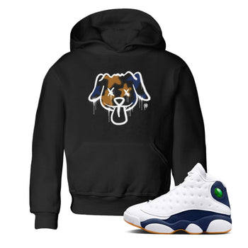 Air Jordan 13 Midnight Navy shirts to match jordans Graffiti Dog sneaker match tees 13 Midnight Navy SNRT Sneaker Release Tees Youth Baby Black 1 crew neck shirts