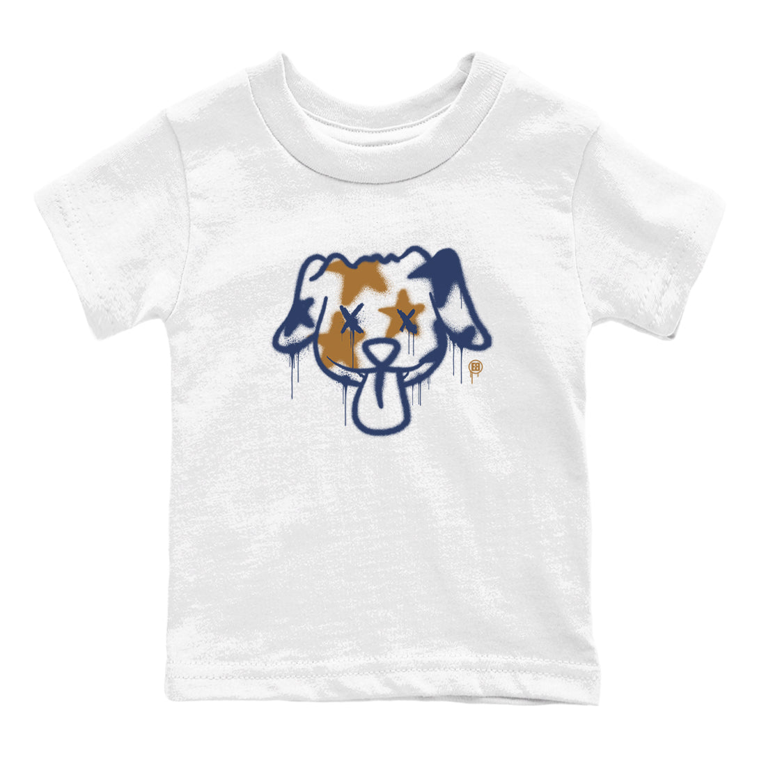 Air Jordan 13 Midnight Navy shirts to match jordans Graffiti Dog sneaker match tees 13 Midnight Navy SNRT Sneaker Release Tees Youth Baby White 2 crew neck shirts
