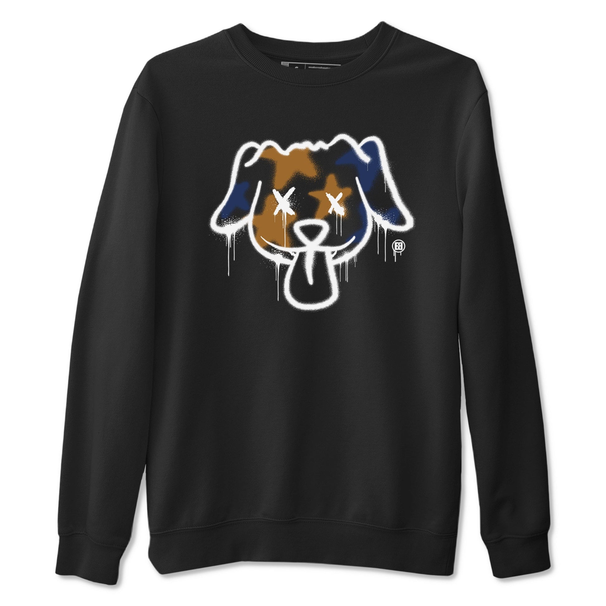 Air Jordan 13 Midnight Navy shirts to match jordans Graffiti Dog sneaker match tees 13 Midnight Navy SNRT Sneaker Release Tees unisex cotton Black 2 crew neck shirts