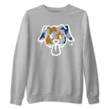 Air Jordan 13 Midnight Navy shirts to match jordans Graffiti Dog sneaker match tees 13 Midnight Navy SNRT Sneaker Release Tees unisex cotton Heather Grey 2 crew neck shirts