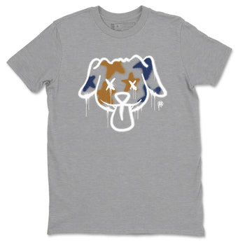 Air Jordan 13 Midnight Navy shirts to match jordans Graffiti Dog sneaker match tees 13 Midnight Navy SNRT Sneaker Release Tees unisex cotton Heather Grey 2 crew neck shirts