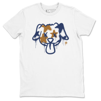 Air Jordan 13 Midnight Navy shirts to match jordans Graffiti Dog sneaker match tees 13 Midnight Navy SNRT Sneaker Release Tees unisex cotton White 2 crew neck shirts
