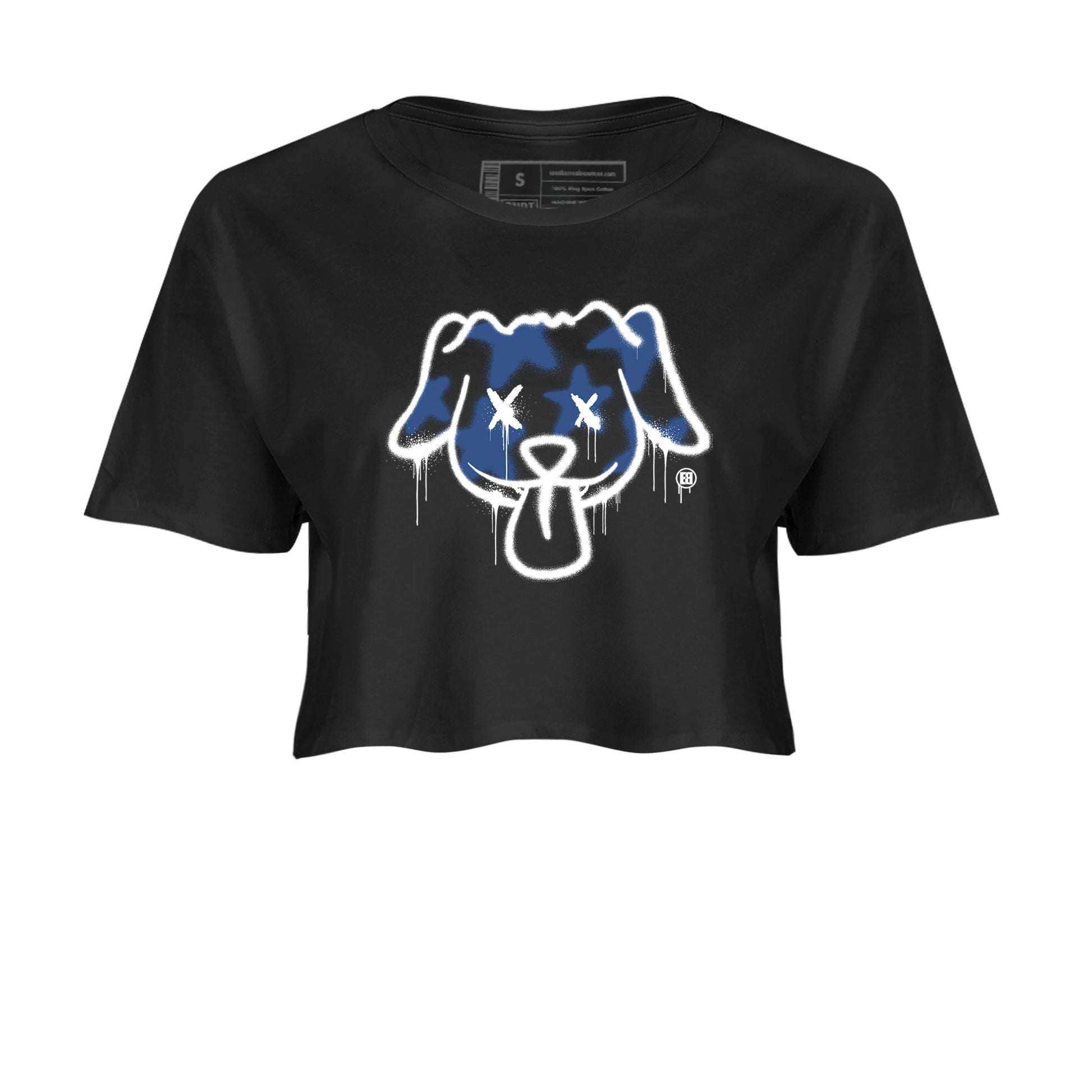 A Ma Maniere Air Jordan 3 Diffused Blue shirts to match jordans Graffiti Dog graphic tee Jordan 3 For The Love best t-shirts to wear with jordans SNRT Sneaker Tees unisex cotton Black 2 crop tee