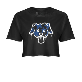 A Ma Maniere Air Jordan 3 Diffused Blue shirts to match jordans Graffiti Dog graphic tee Jordan 3 For The Love best t-shirts to wear with jordans SNRT Sneaker Tees unisex cotton Black 2 crop tee