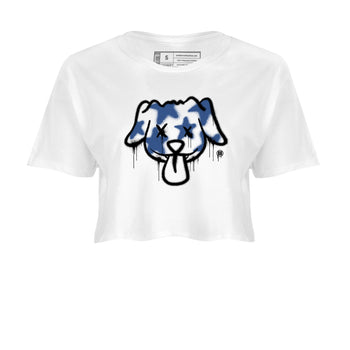 A Ma Maniere Air Jordan 3 Diffused Blue shirts to match jordans Graffiti Dog graphic tee Jordan 3 For The Love best t-shirts to wear with jordans SNRT Sneaker Tees unisex cotton White 2 crop tee