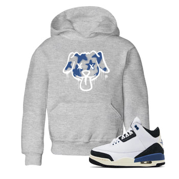 A Ma Maniere Air Jordan 3 Diffused Blue shirts to match jordans Graffiti Dog graphic tee Jordan 3 For The Love best t-shirts to wear with jordans SNRT Sneaker Tees Youth Baby Heather Grey 1 tee
