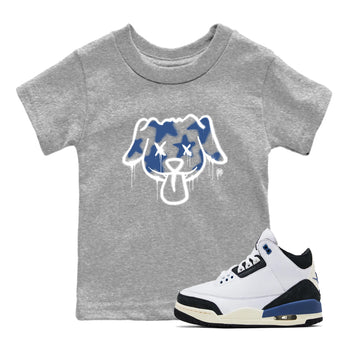 A Ma Maniere Air Jordan 3 Diffused Blue shirts to match jordans Graffiti Dog graphic tee Jordan 3 For The Love best t-shirts to wear with jordans SNRT Sneaker Tees Youth Baby Heather Grey 1 tee