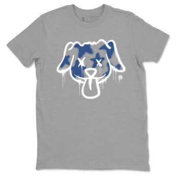 A Ma Maniere Air Jordan 3 Diffused Blue shirts to match jordans Graffiti Dog graphic tee Jordan 3 For The Love best t-shirts to wear with jordans SNRT Sneaker Tees unisex cotton Heather Grey 2 shirts