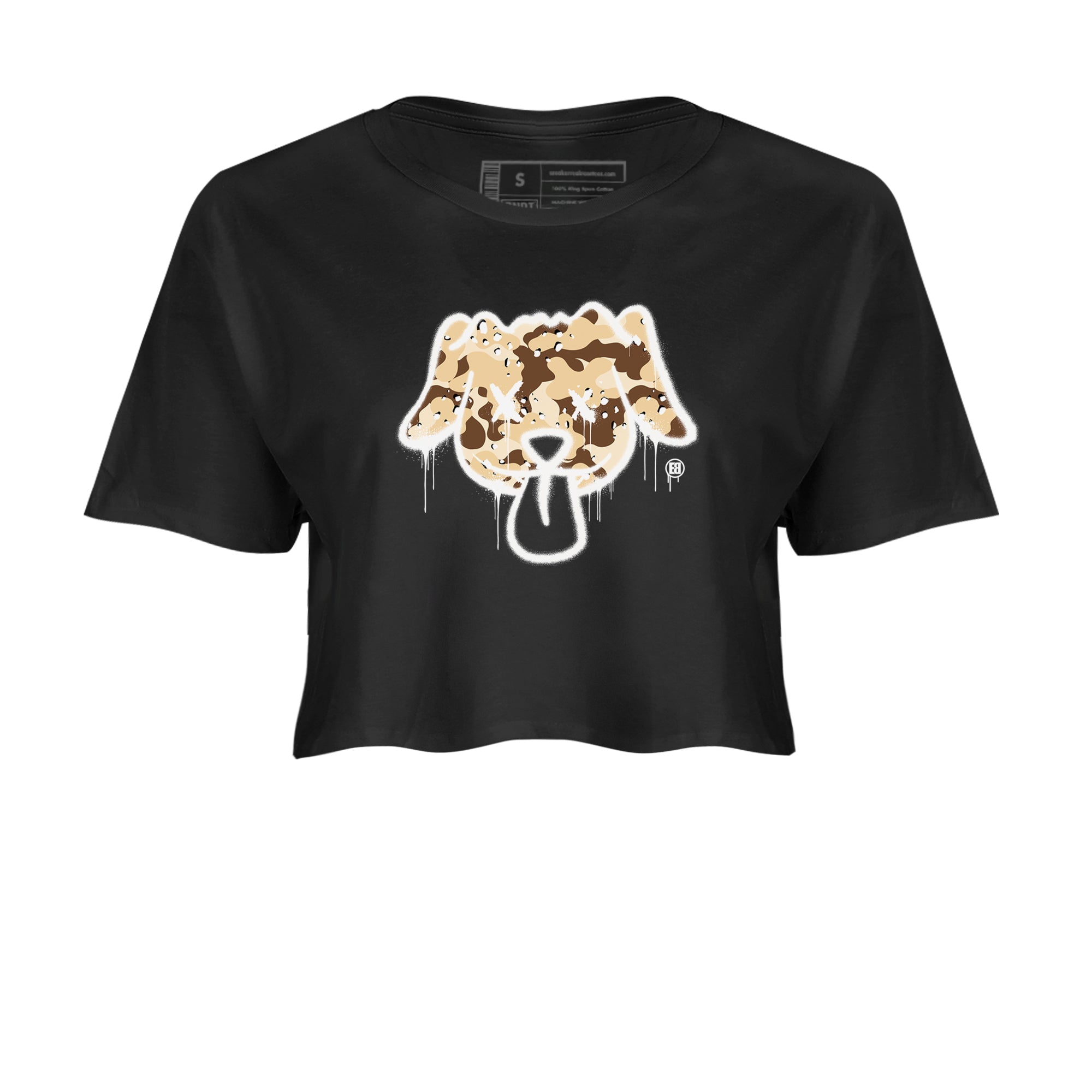 WNBA x Air Jordan 3 “Desert Camo” shirts to match jordans Graffiti Dog sneaker match tees Air Jordan 3 Desert Camo SNRT Sneaker Release Tees Clothing Sneakerhead ShirtsBlack 2 crop tee
