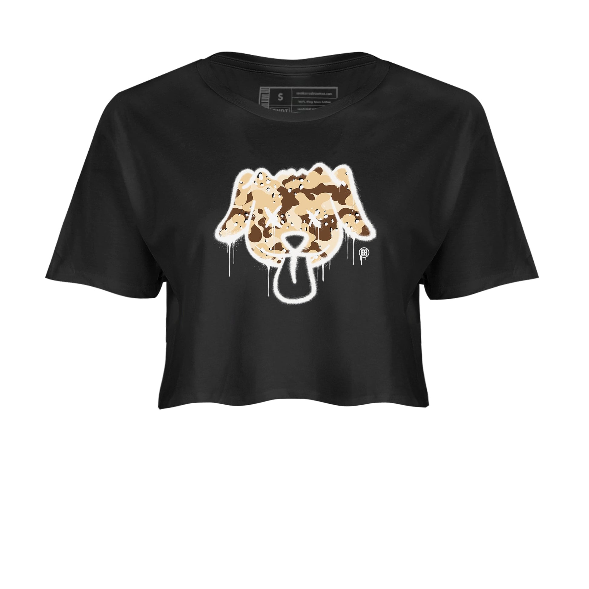 WNBA x Air Jordan 3 “Desert Camo” shirts to match jordans Graffiti Dog sneaker match tees Air Jordan 3 Desert Camo SNRT Sneaker Release Tees Clothing Sneakerhead ShirtsBlack 2 crop tee