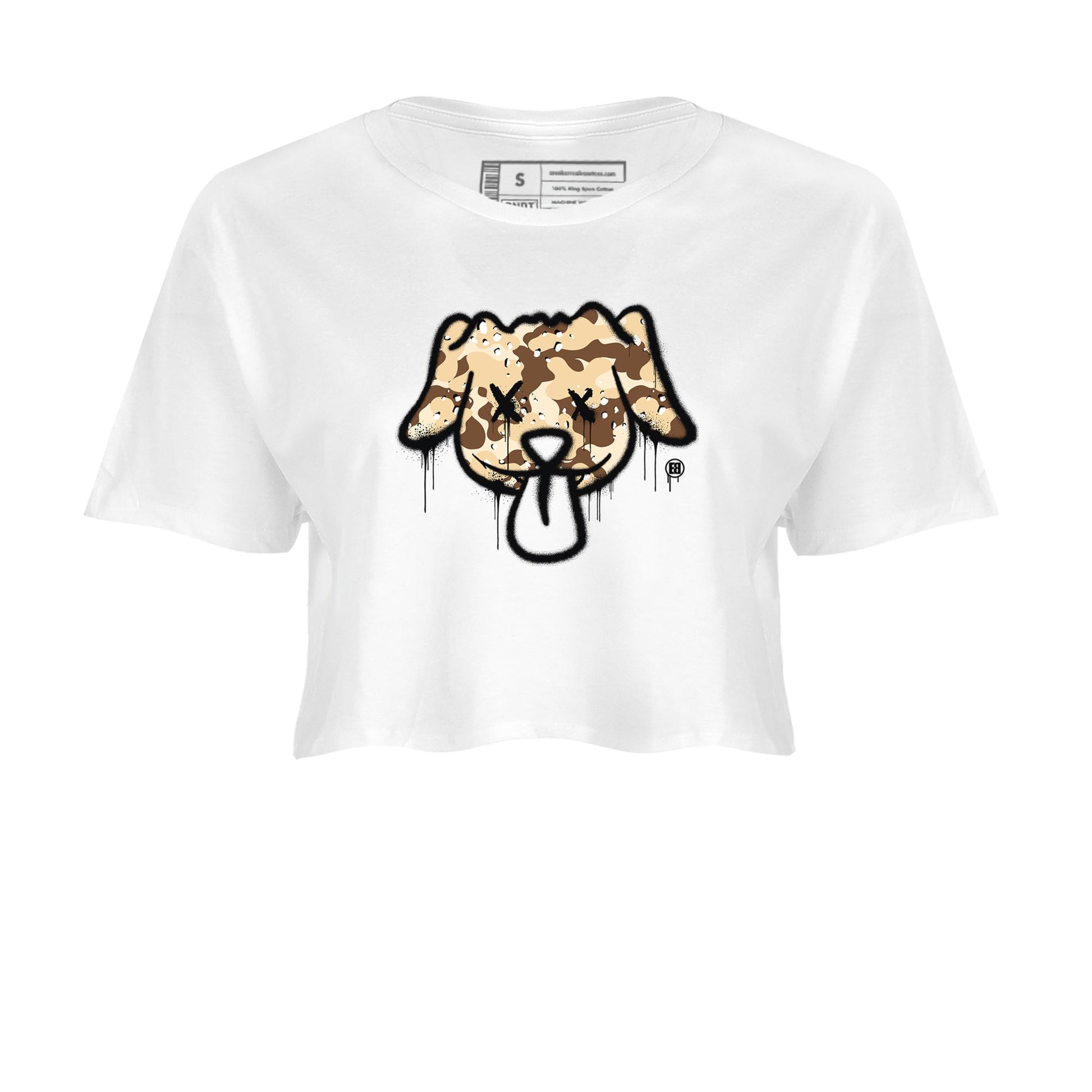 WNBA x Air Jordan 3 “Desert Camo” shirts to match jordans Graffiti Dog sneaker match tees Air Jordan 3 Desert Camo SNRT Sneaker Release Tees Clothing Sneakerhead ShirtsWhite 2 crop tee