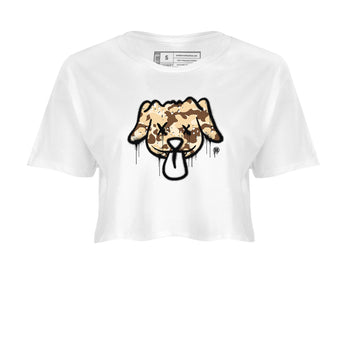 WNBA x Air Jordan 3 “Desert Camo” shirts to match jordans Graffiti Dog sneaker match tees Air Jordan 3 Desert Camo SNRT Sneaker Release Tees Clothing Sneakerhead ShirtsWhite 2 crop tee