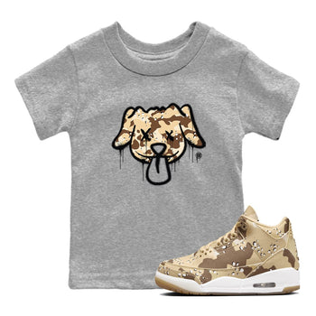 WNBA x Air Jordan 3 “Desert Camo” shirts to match jordans Graffiti Dog sneaker match tees Air Jordan 3 Desert Camo SNRT Sneaker Release Tees Clothing Sneakerhead ShirtsBaby and Youth Heather Grey 1 cotton tee