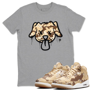 WNBA x Air Jordan 3 “Desert Camo” shirts to match jordans Graffiti Dog sneaker match tees Air Jordan 3 Desert Camo SNRT Sneaker Release Tees Clothing Sneakerhead ShirtsHeather Grey 1 unisex cotton tee