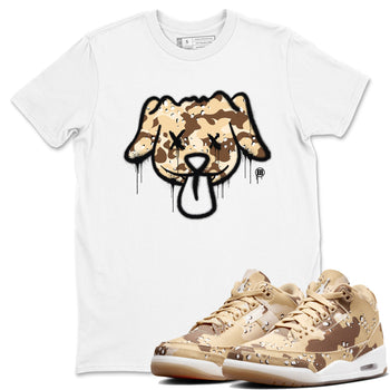 WNBA x Air Jordan 3 “Desert Camo” shirts to match jordans Graffiti Dog sneaker match tees Air Jordan 3 Desert Camo SNRT Sneaker Release Tees Clothing Sneakerhead ShirtsWhite 1 unisex cotton tee
