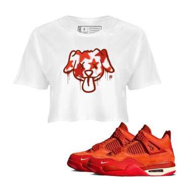 4s Nigel Sylvesterto match jordans Graffiti Dog best t shirts to wear with jordans Nigel Sylvester x Air Jordan 4 Brick by Brick match shoes to clothes SNRT Sneaker Tees unisex cotton White 1 crop tee