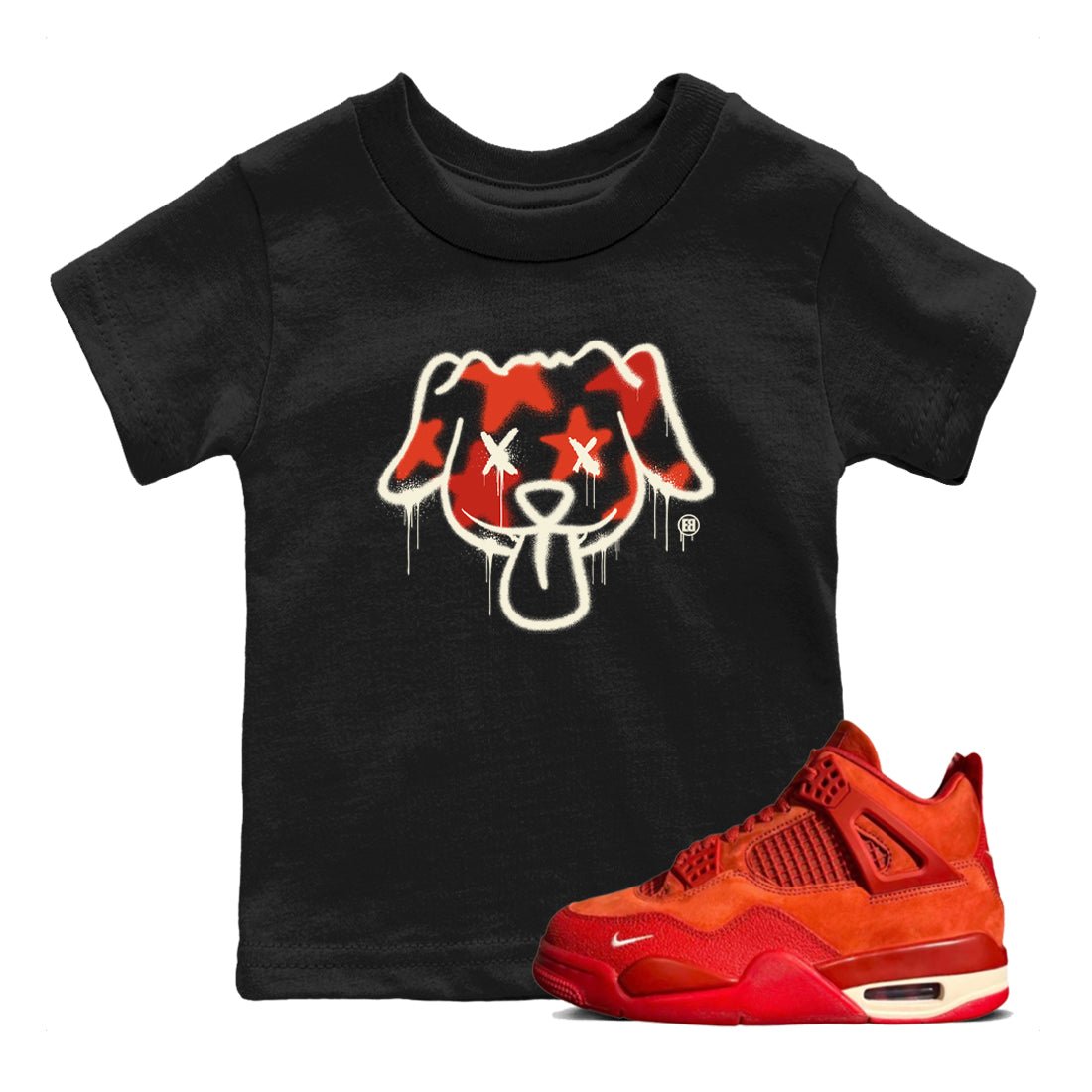 4s Nigel Sylvesterto match jordans Graffiti Dog best t shirts to wear with jordans Nigel Sylvester x Air Jordan 4 Brick by Brick match shoes to clothes SNRT Sneaker Tees Youth Baby Black 1 tee