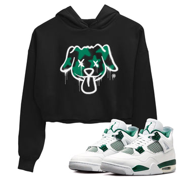 4s Oxidized Green shirts to match jordans Graffiti Dog sneaker match tees Air Jordan 4 Oxidized Green SNRT Sneaker Tees streetwear brand Black 1 crop tee