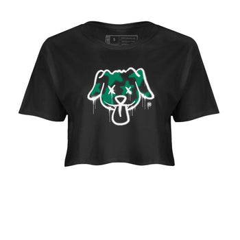 4s Oxidized Green shirts to match jordans Graffiti Dog sneaker match tees Air Jordan 4 Oxidized Green SNRT Sneaker Tees streetwear brand Black 2 crop tee