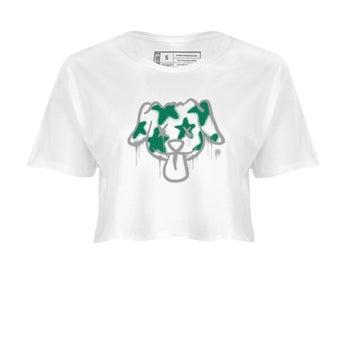 4s Oxidized Green shirts to match jordans Graffiti Dog sneaker match tees Air Jordan 4 Oxidized Green SNRT Sneaker Tees streetwear brand White 2 crop tee