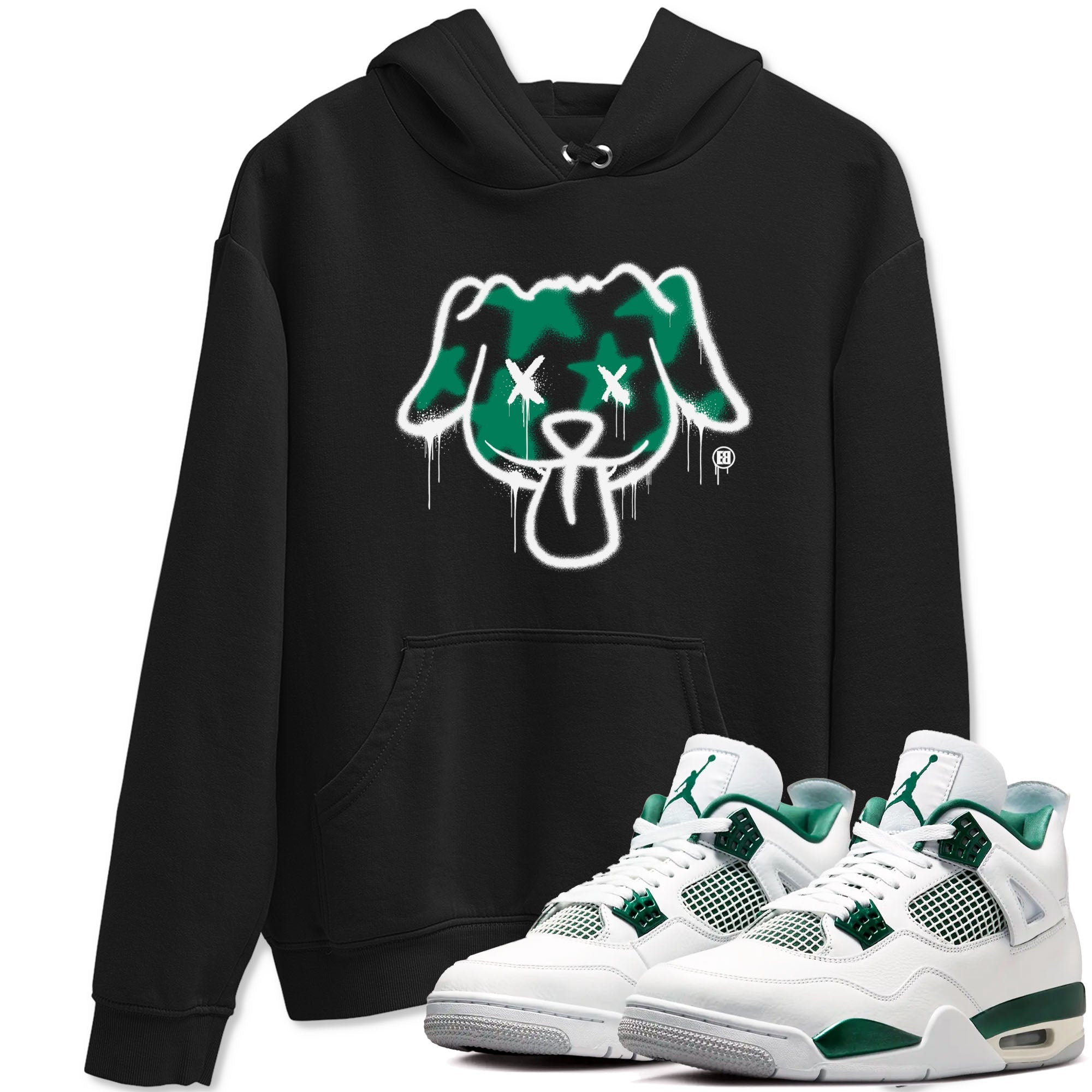 4s Oxidized Green shirts to match jordans Graffiti Dog sneaker match tees Air Jordan 4 Oxidized Green SNRT Sneaker Tees streetwear brand Black 1 unisex cotton tee