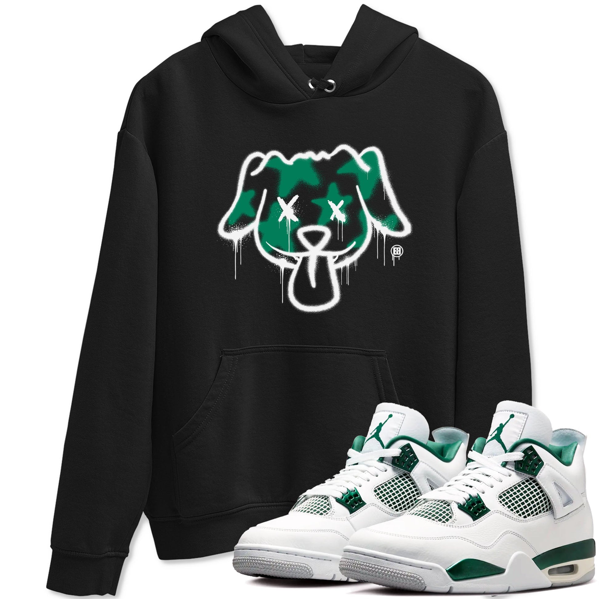 4s Oxidized Green shirts to match jordans Graffiti Dog sneaker match tees Air Jordan 4 Oxidized Green SNRT Sneaker Tees streetwear brand Black 1 unisex cotton tee