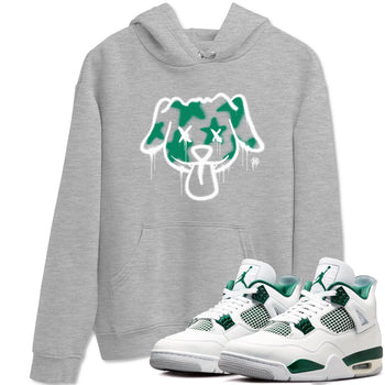 4s Oxidized Green shirts to match jordans Graffiti Dog sneaker match tees Air Jordan 4 Oxidized Green SNRT Sneaker Tees streetwear brand Heather Grey 1 unisex cotton tee