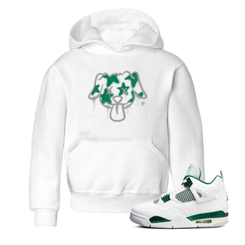 4s Oxidized Green shirts to match jordans Graffiti Dog sneaker match tees Air Jordan 4 Oxidized Green SNRT Sneaker Tees streetwear brand Baby and Youth White 1 cotton tee