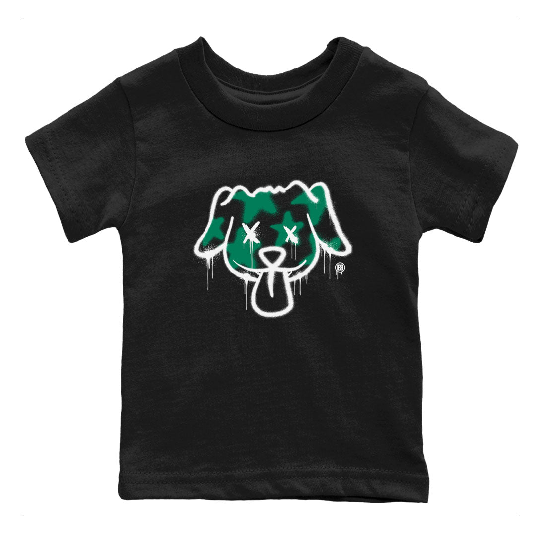 4s Oxidized Green shirts to match jordans Graffiti Dog sneaker match tees Air Jordan 4 Oxidized Green SNRT Sneaker Tees streetwear brand Baby and Youth Black 2 cotton tee