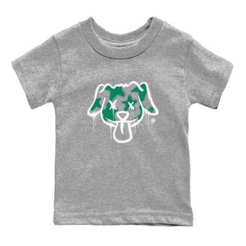 4s Oxidized Green shirts to match jordans Graffiti Dog sneaker match tees Air Jordan 4 Oxidized Green SNRT Sneaker Tees streetwear brand Baby and Youth Heather Grey 2 cotton tee