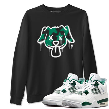 4s Oxidized Green shirts to match jordans Graffiti Dog sneaker match tees Air Jordan 4 Oxidized Green SNRT Sneaker Tees streetwear brand Black 1 unisex cotton tee