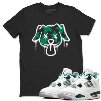 4s Oxidized Green shirts to match jordans Graffiti Dog sneaker match tees Air Jordan 4 Oxidized Green SNRT Sneaker Tees streetwear brand Black 1 unisex cotton tee