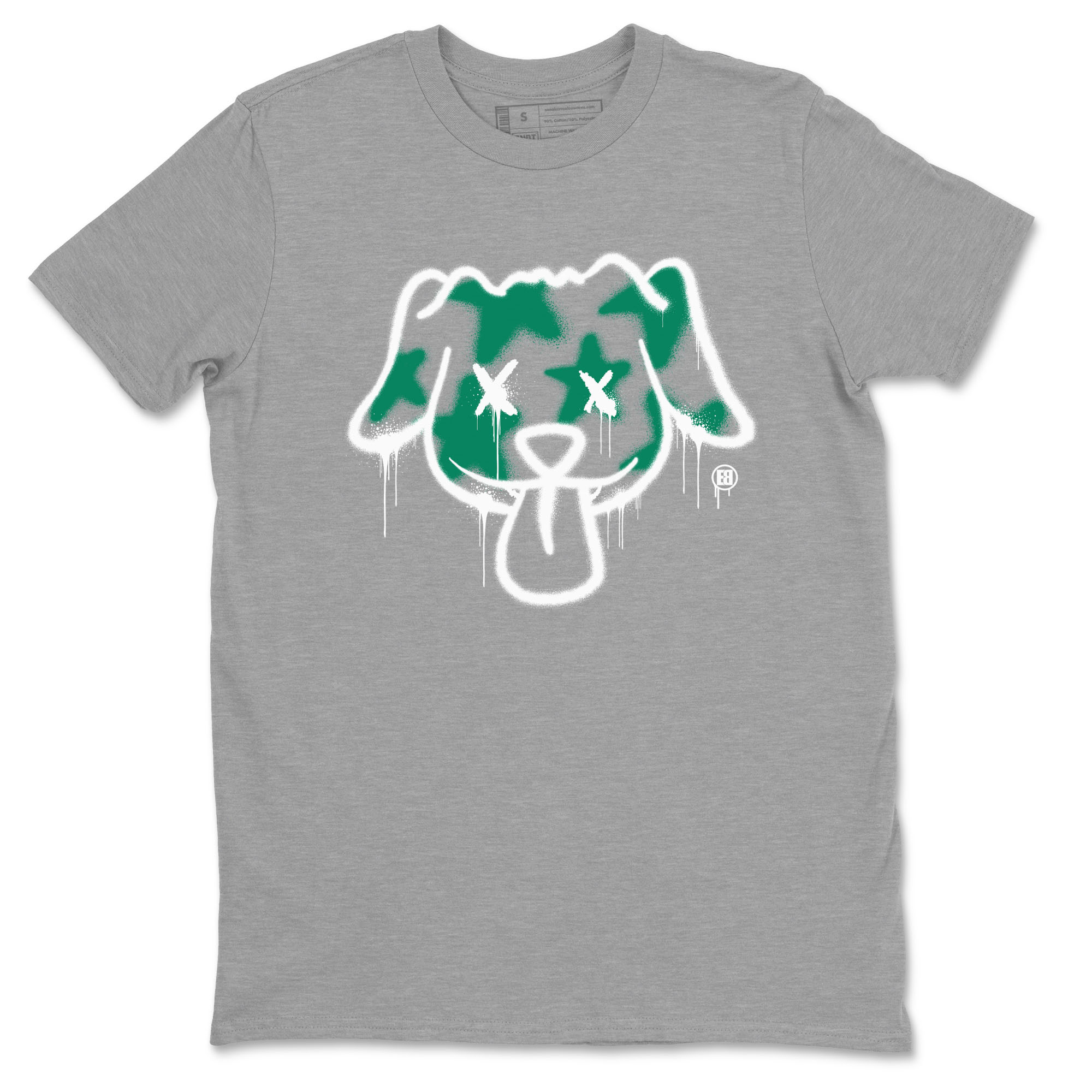 4s Oxidized Green shirts to match jordans Graffiti Dog sneaker match tees Air Jordan 4 Oxidized Green SNRT Sneaker Tees streetwear brand Heather Grey 2 unisex cotton tee