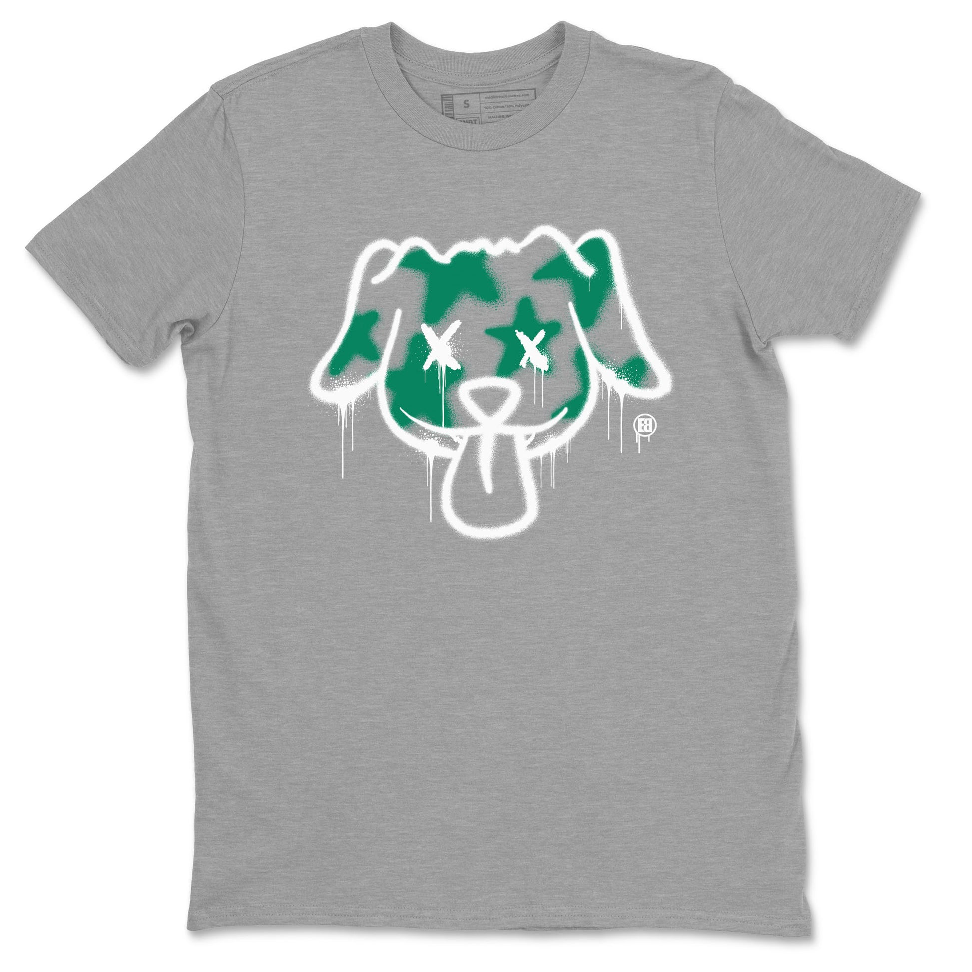 4s Oxidized Green shirts to match jordans Graffiti Dog sneaker match tees Air Jordan 4 Oxidized Green SNRT Sneaker Tees streetwear brand Heather Grey 2 unisex cotton tee