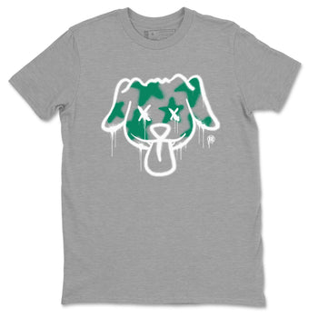 4s Oxidized Green shirts to match jordans Graffiti Dog sneaker match tees Air Jordan 4 Oxidized Green SNRT Sneaker Tees streetwear brand Heather Grey 2 unisex cotton tee