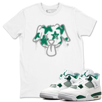 4s Oxidized Green shirts to match jordans Graffiti Dog sneaker match tees Air Jordan 4 Oxidized Green SNRT Sneaker Tees streetwear brand White 1 unisex cotton tee