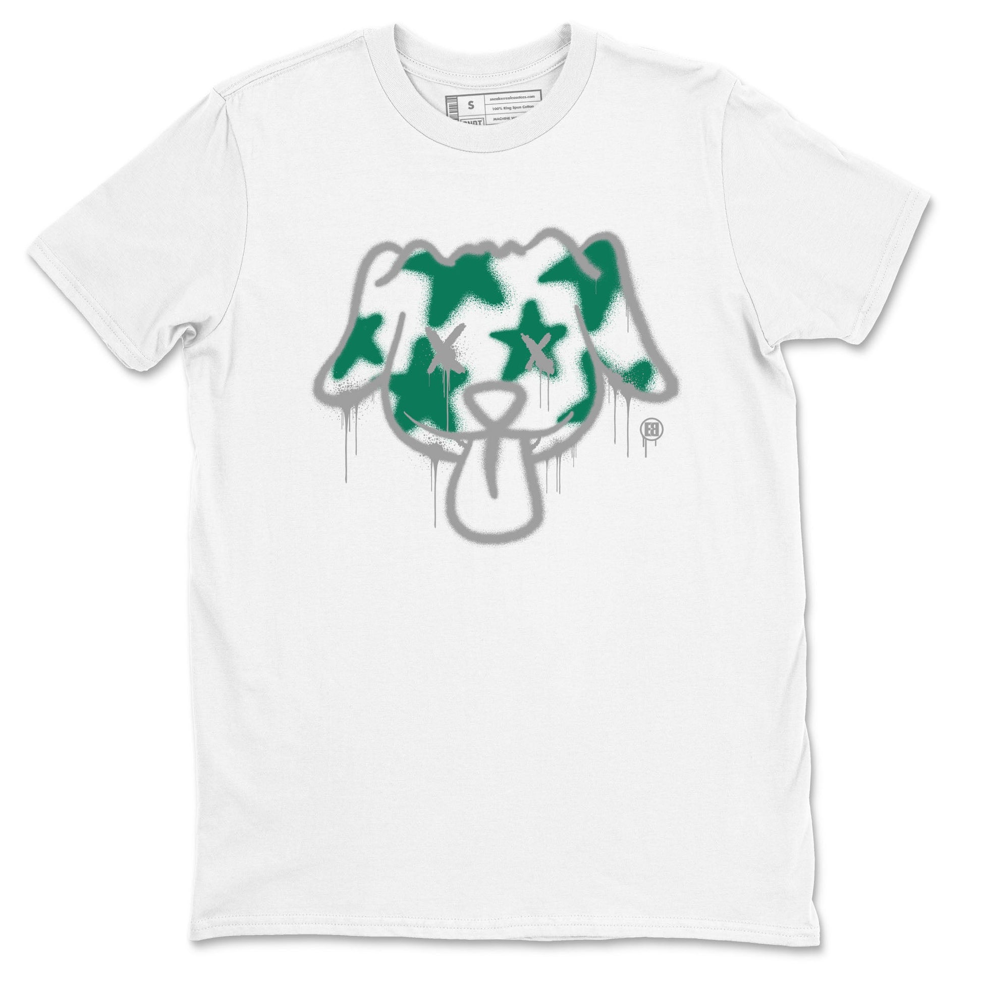 4s Oxidized Green shirts to match jordans Graffiti Dog sneaker match tees Air Jordan 4 Oxidized Green SNRT Sneaker Tees streetwear brand White 2 unisex cotton tee